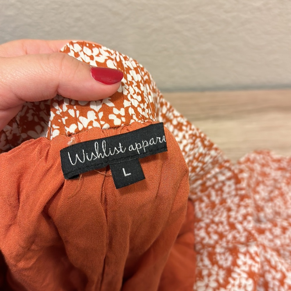 Floral Skort - Women’s L - Orange/White - Picture 4 of 6